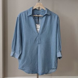 Zara denim "the loose blouse"
